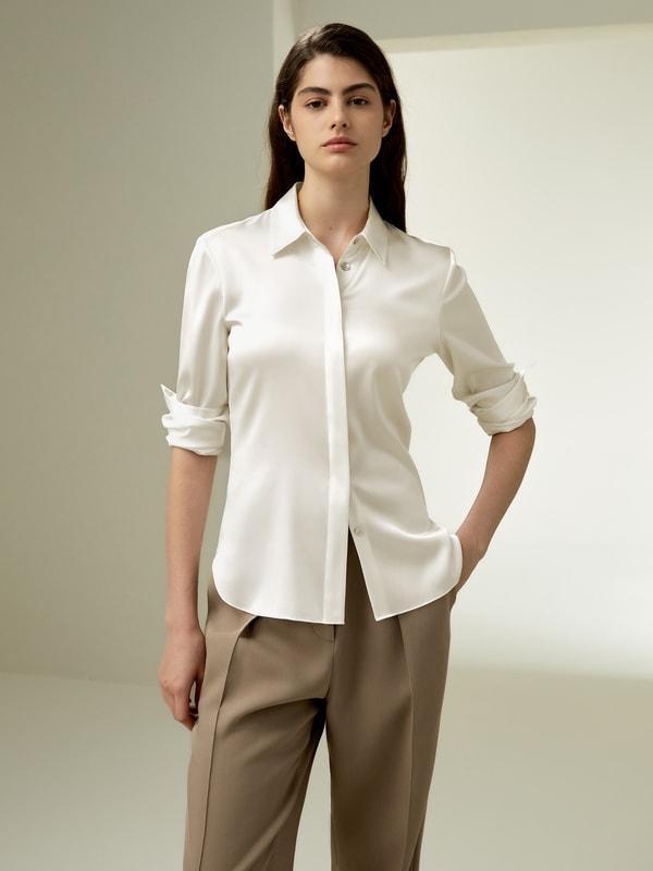 Elegant Silhouette Silk Shirt product image