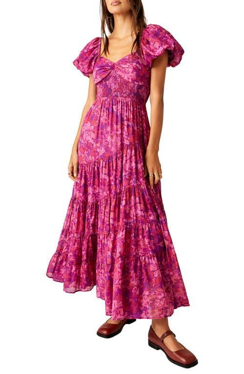 Womens Sundrenched Floral Cotton Tiered Maxi Dress Product Image