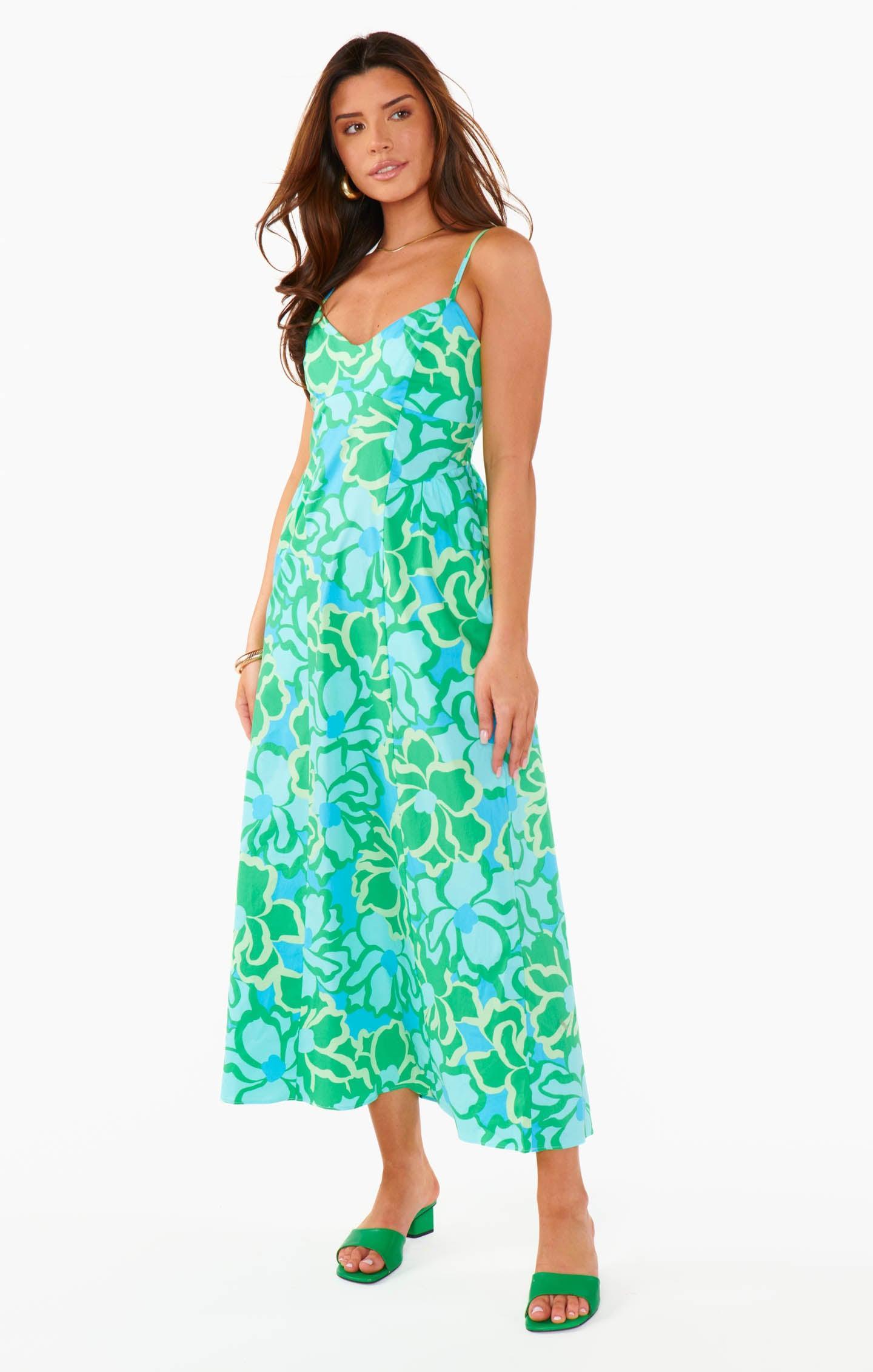 Allegra Midi Dress ~ Abstract Poppy Product Image