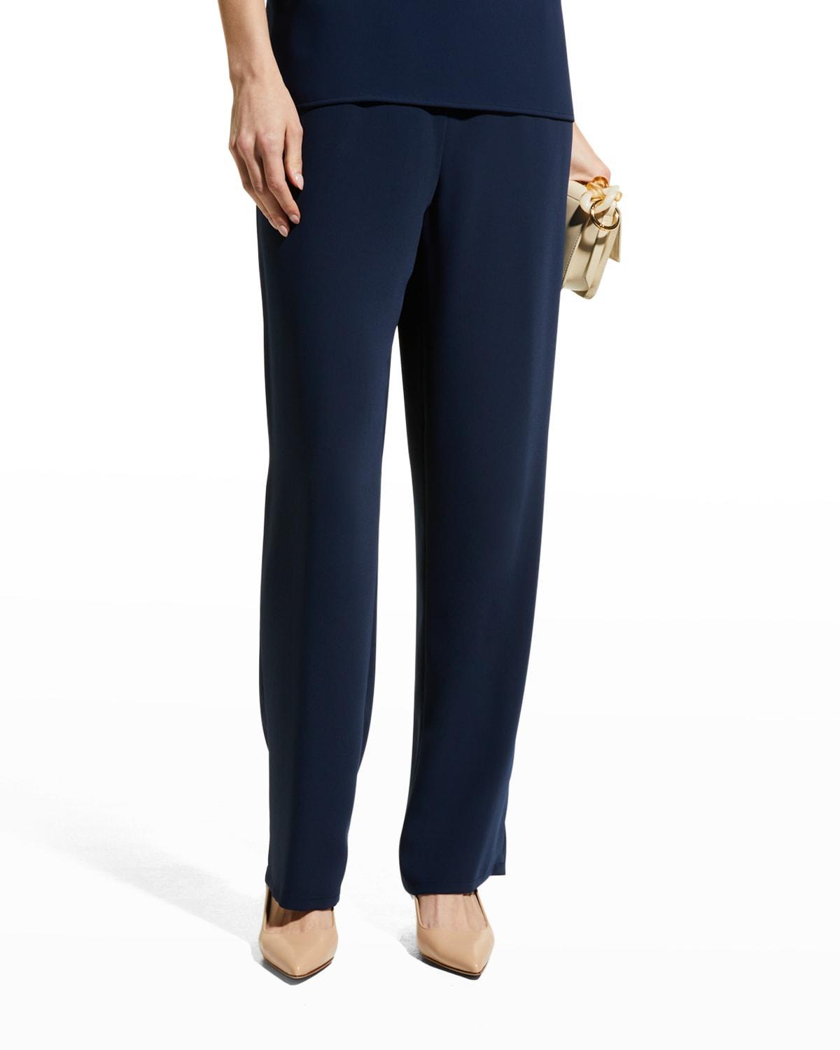 Womens Suzette Crepe Straight Pants Product Image