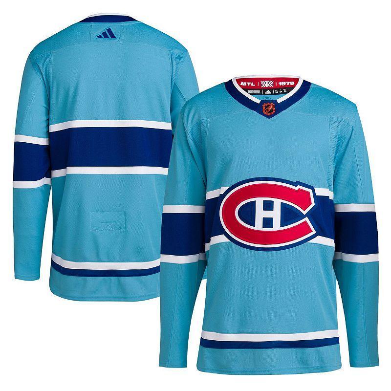 Mens adidas Light Blue Montreal Canadiens Reverse Retro 2.0 Authentic Blank Jersey Product Image