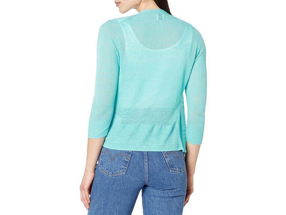 NIC+ZOE Plus Size Four-Way Cardigan (Aqua) Women's Clothing Product Image