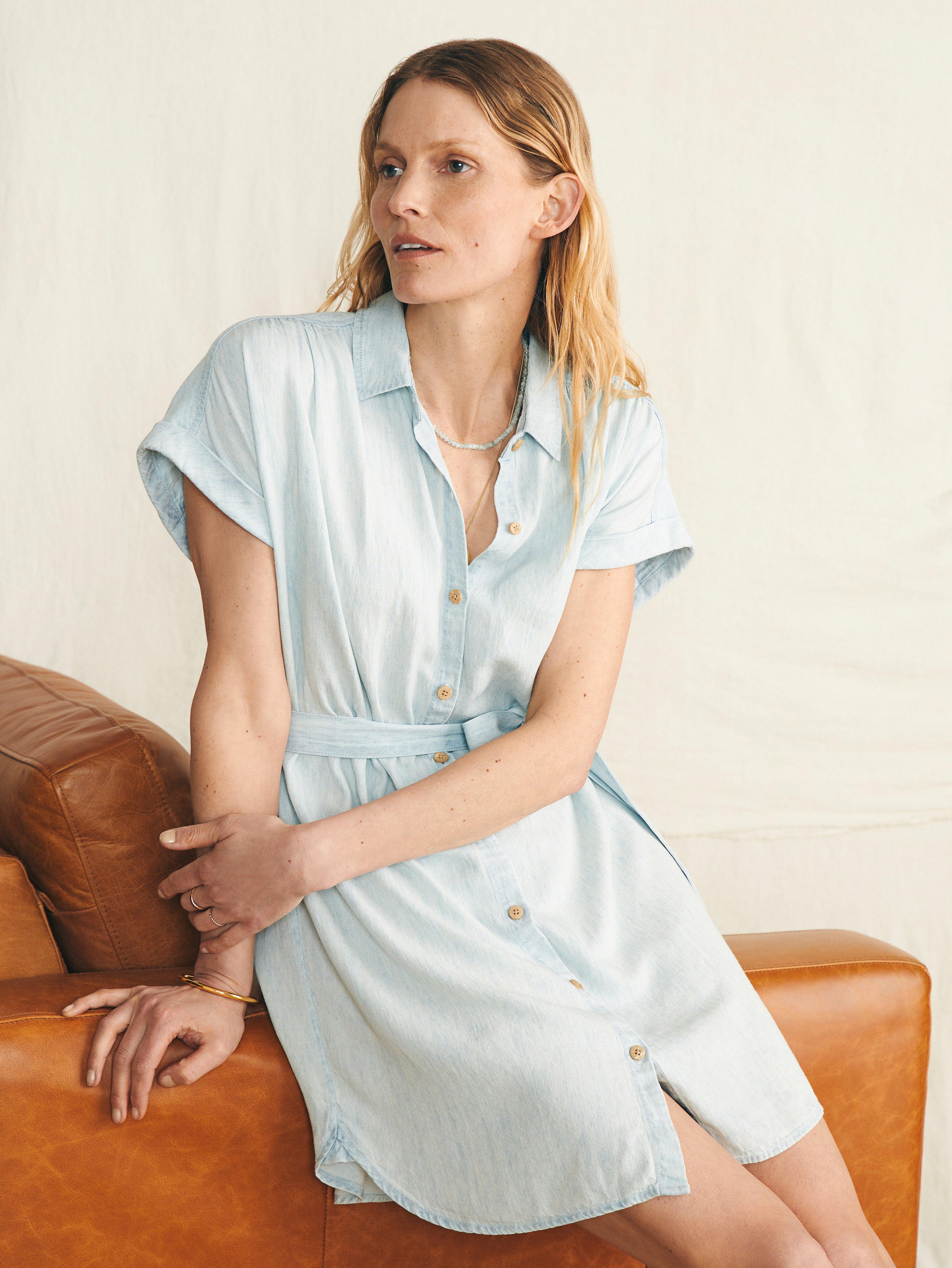 Tried & True Breeze Shirtdress - Icy Blue Wash Female Product Image