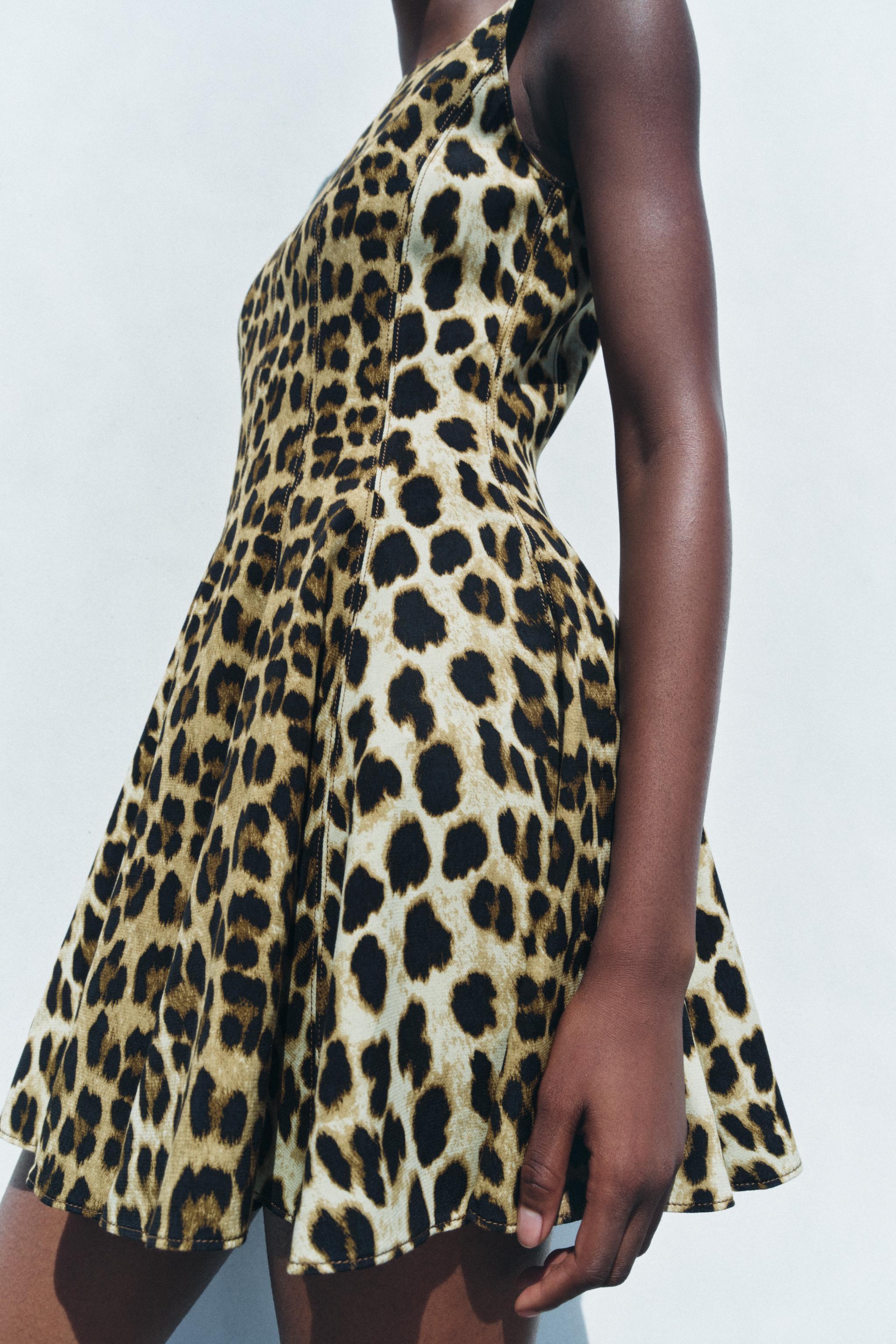 ANIMAL PRINT GODET DRESS ZW COLLECTION Product Image