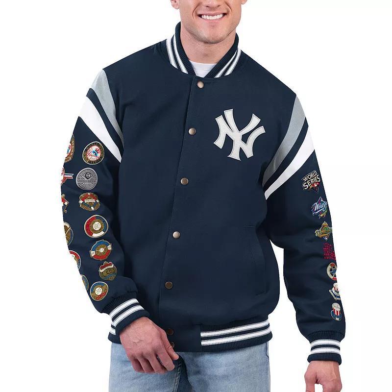 Mens G-III Sports by Carl Banks New York Yankees Quick Full-Snap Varsity Jacket Blue Product Image