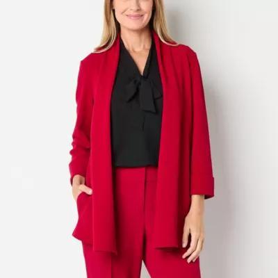 Black Label by Evan-Picone Womens Long Sleeve Open Front Cardigan Product Image