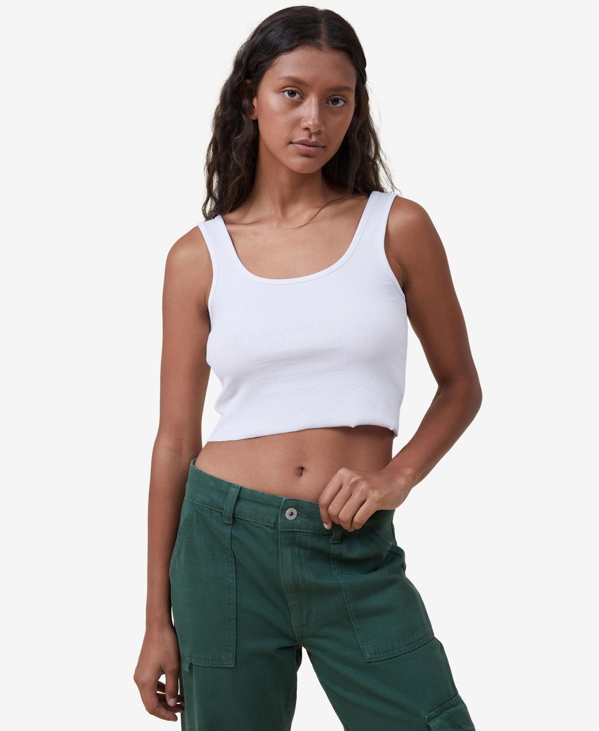 Cotton On Womens The One Rib Crop Tank Product Image