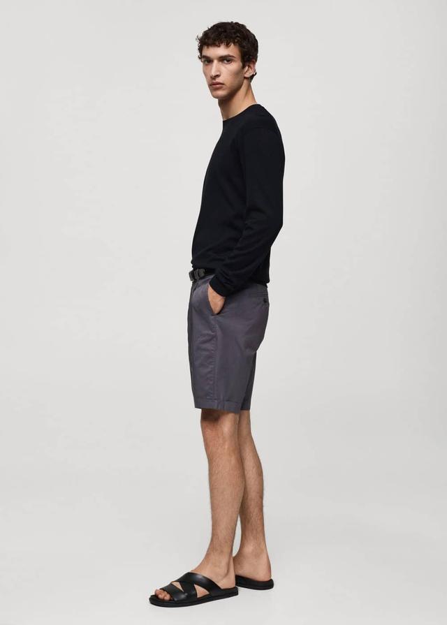 MANGO MAN - 100% cotton fine-knit sweater dark navyMen Product Image