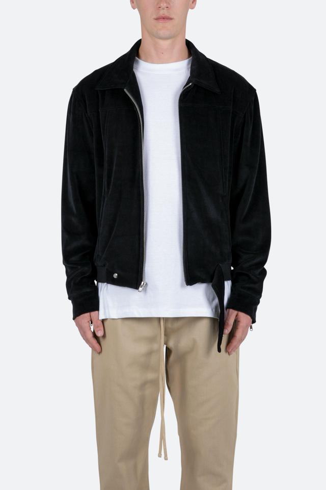 Velour Pilot Jacket - Black Product Image