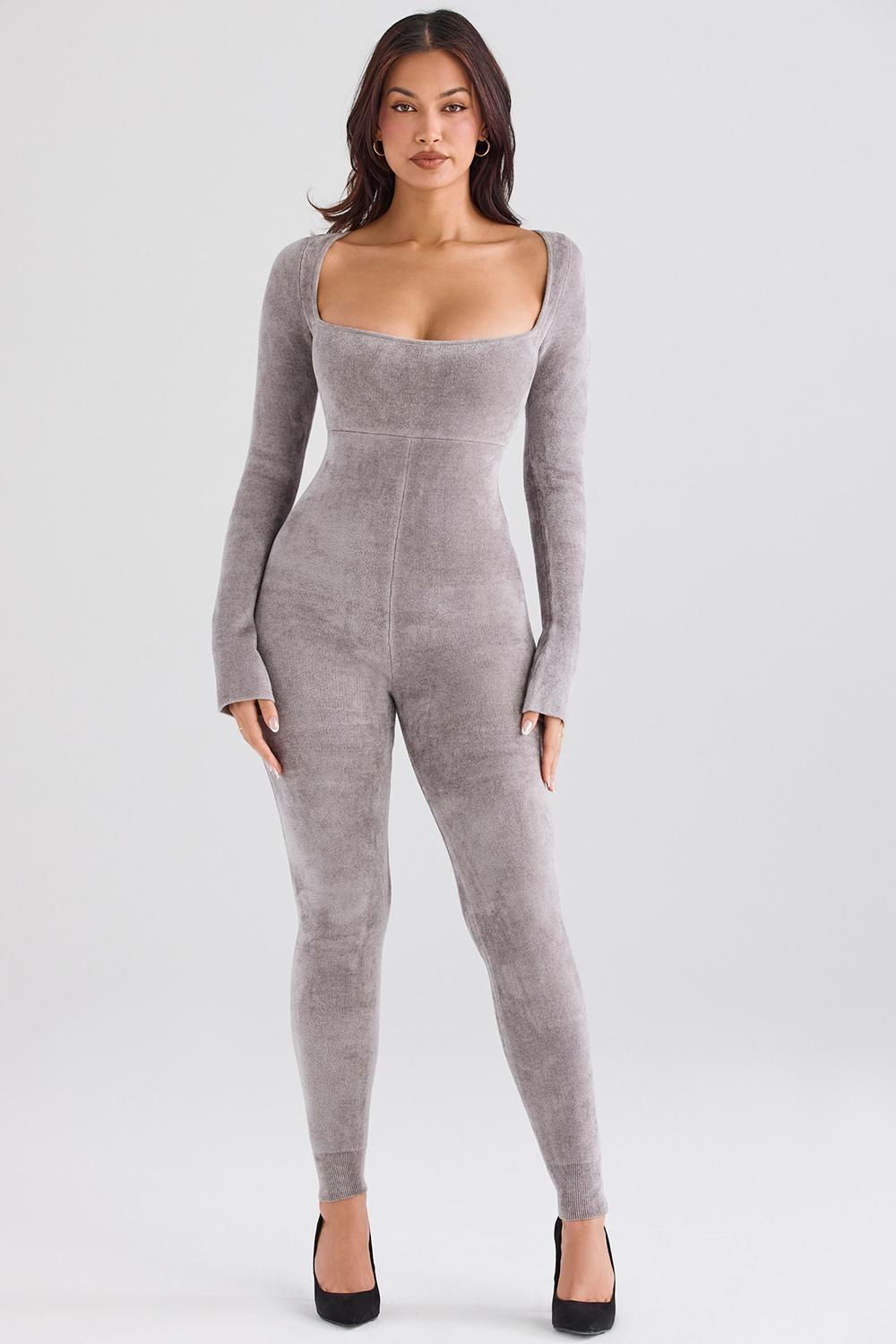 Isis Mink Heavy Chenille Loungewear Jumpsuit Product Image