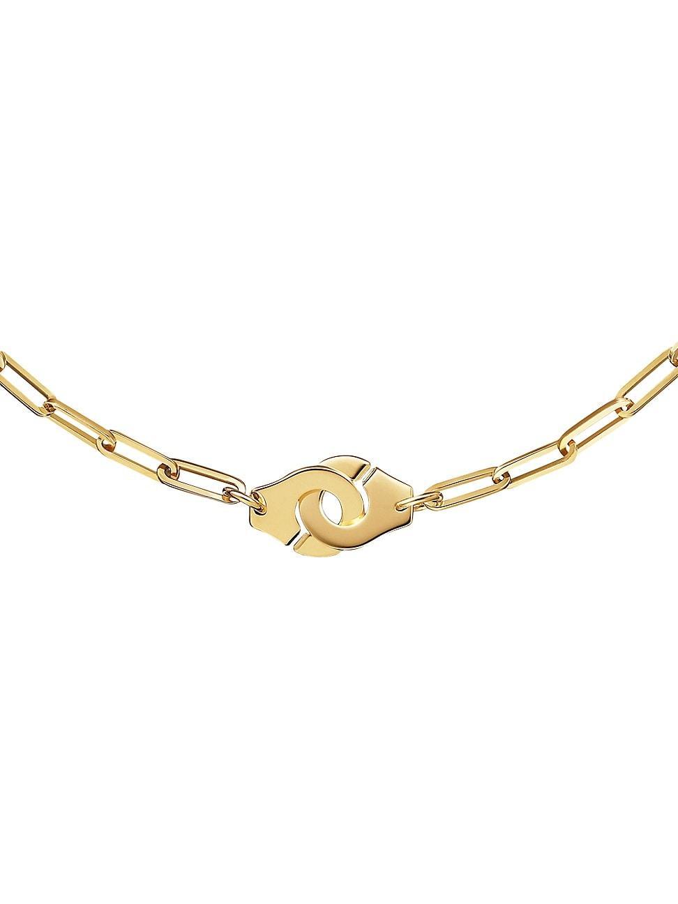 Womens Menottes Dinh Van R12 18K Yellow Gold Handcuff Chain Necklace Product Image