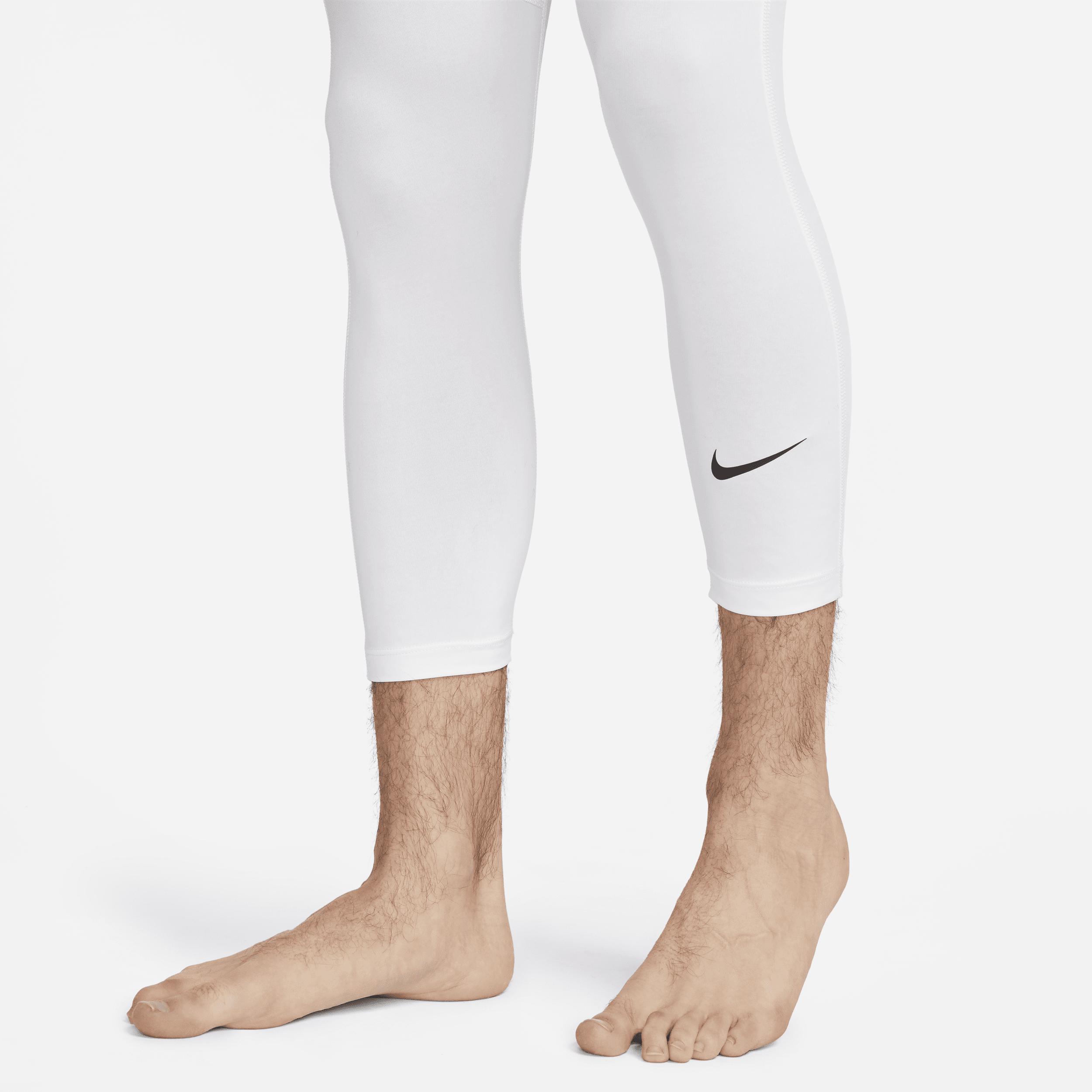 Nike Pro Mens Dri-fit 3/4-Length Fitness Tights - White Product Image