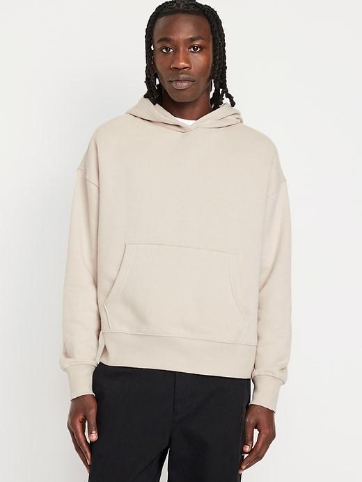 Oversized Cropped Essential Pullover Hoodie Product Image