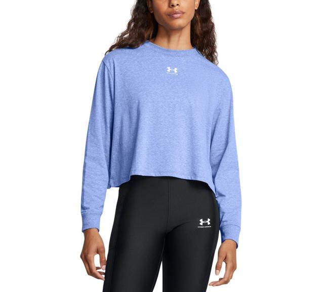 Under Armour Womens Active Campus Boxy Cropped Long-Sleeve T-Shirt Product Image