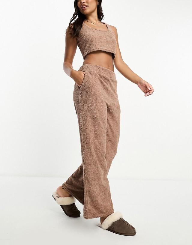 Loungeable soft fuzzy wide leg pants Product Image