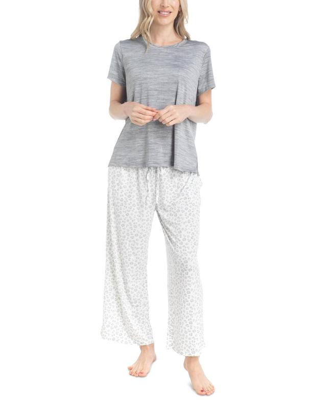 Hanes Womens 2-Pc. Short-Sleeve Pajamas Set Product Image