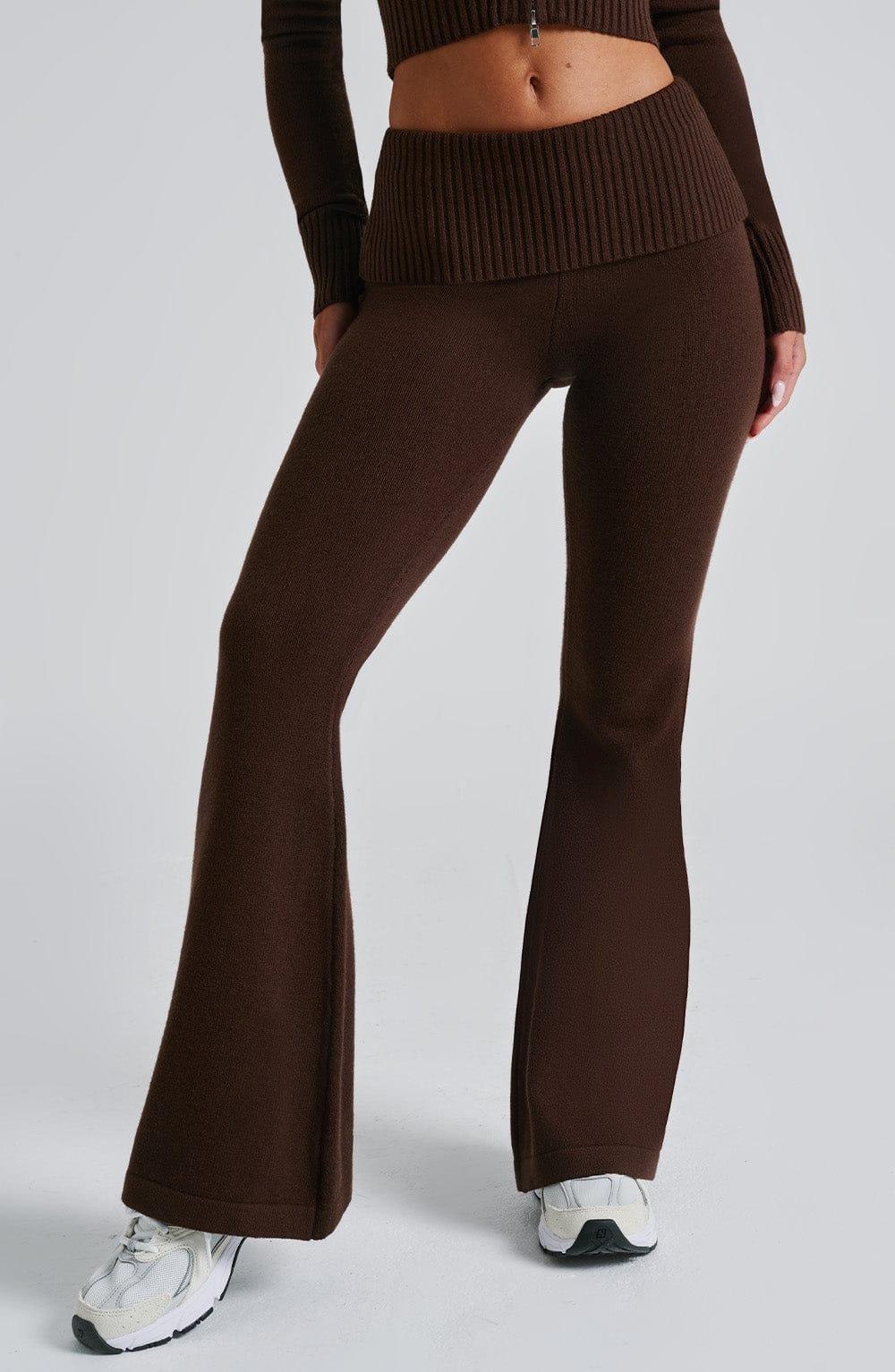 Portia Knit Pants - Chocolate Product Image