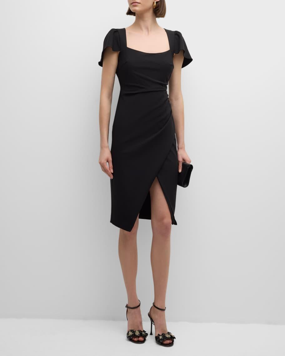 Meredith Cutout Bodycon Faux-Wrap Dress Product Image