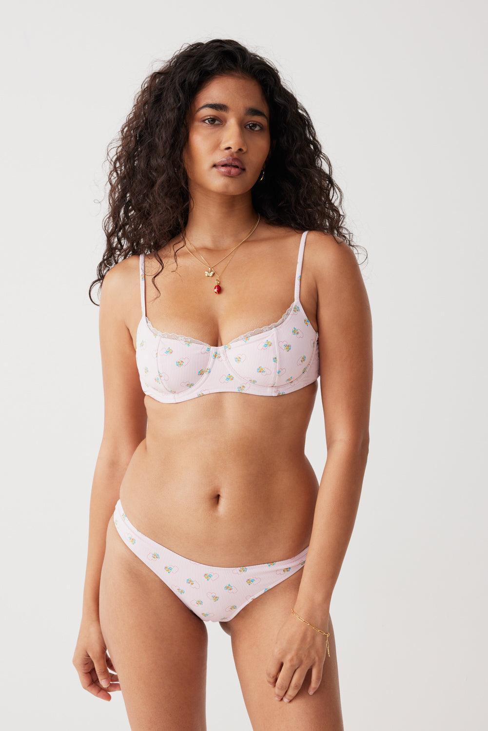 Cola Underwire Balconette Bikini Top - Sweetheart Stripe Product Image