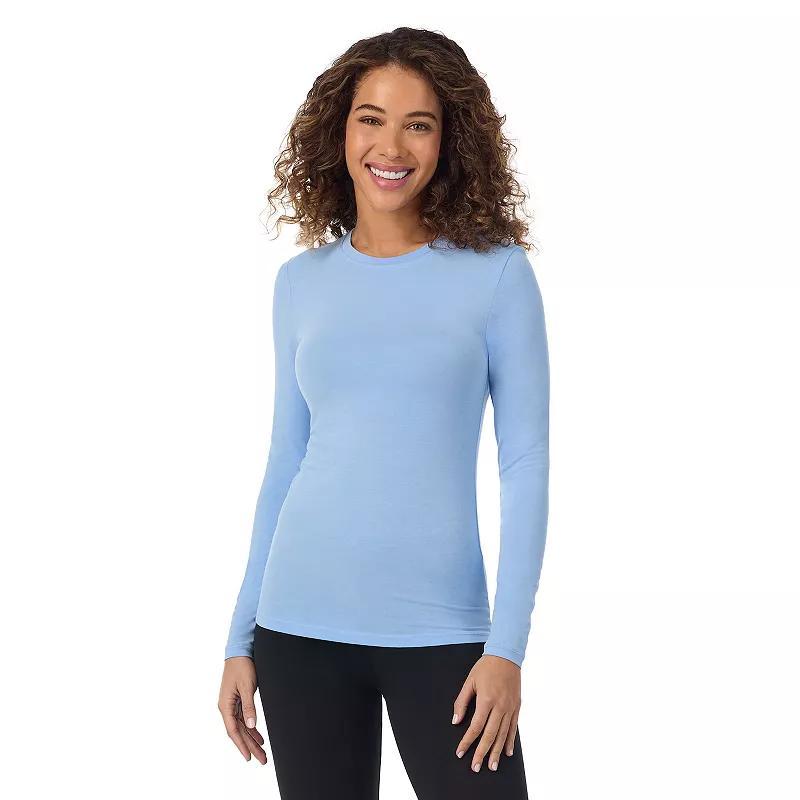 Womens Cuddl Duds Softwear with Stretch Long Sleeve Top Grey Heather Product Image