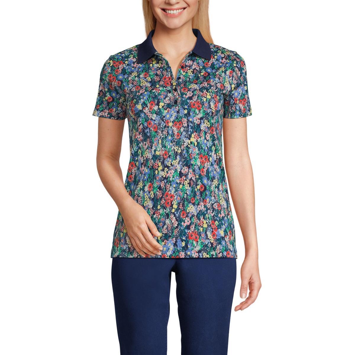 Womens Lands End Supima Cotton Polo Shirt Product Image