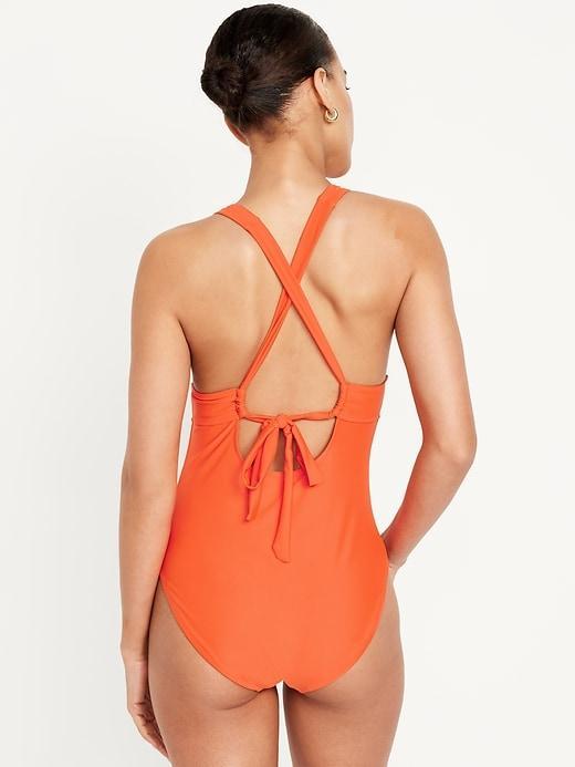 Tie-Back One-Piece Swimsuit Product Image