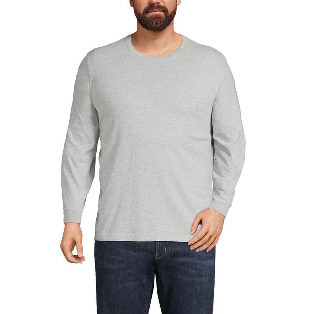 Big & Tall Lands End Super Tee, Mens Gray Grey Product Image