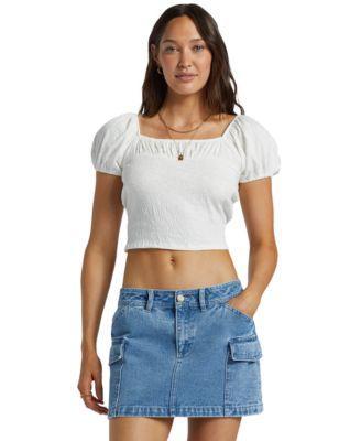 Billabong Womens Hilary Denim Cargo Skirt Blue Rinse Product Image