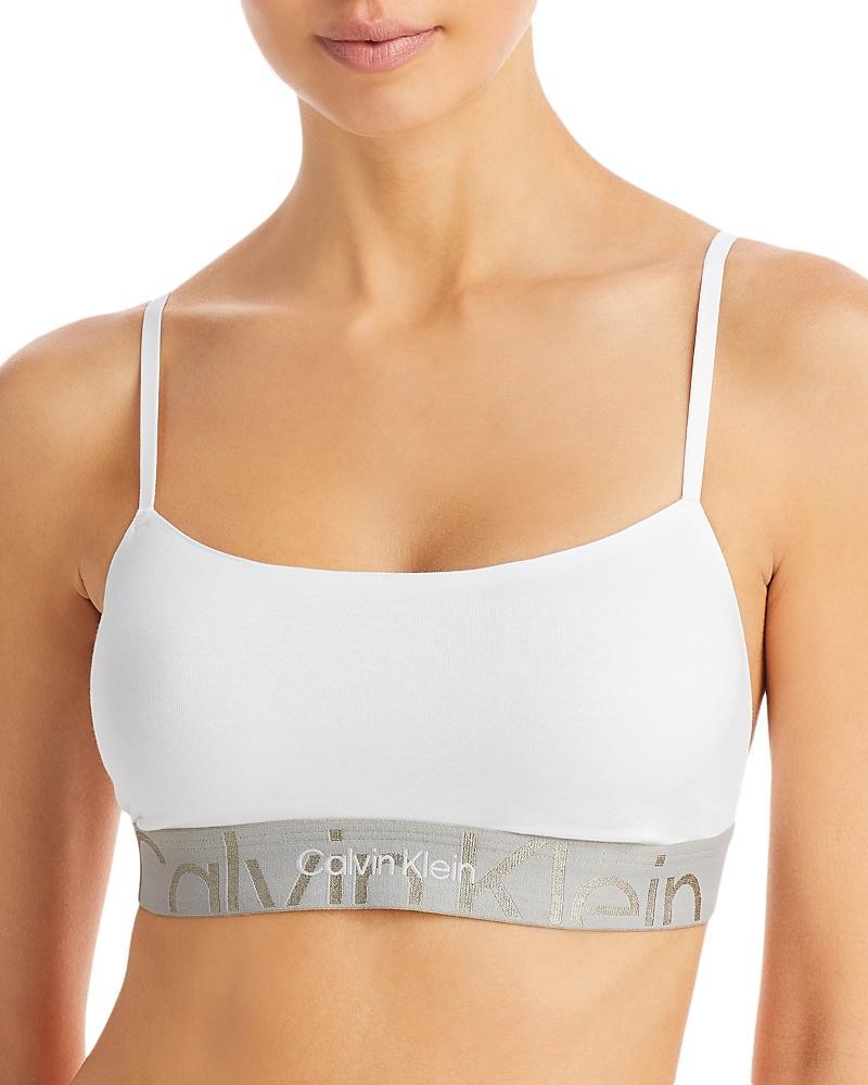 Calvin Klein Embossed icon Cotton Unlined Bralette Product Image