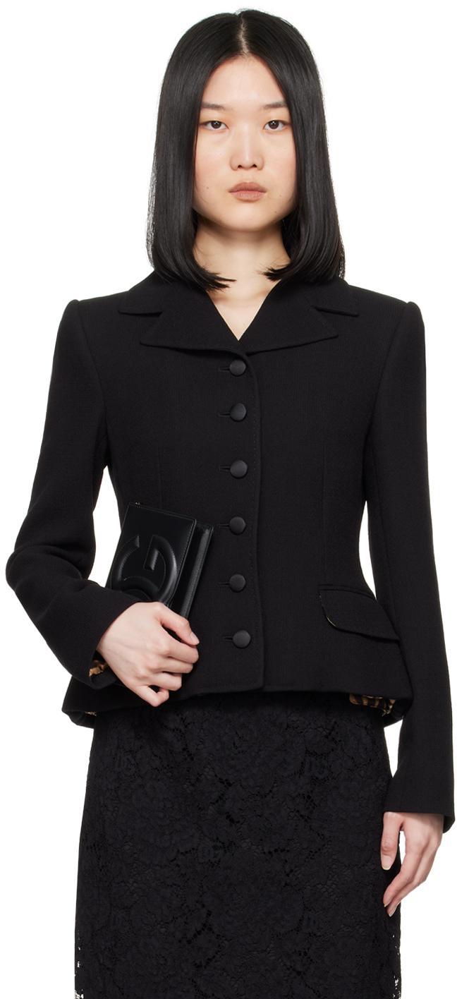 DOLCE & GABBANA Black Padded Jacket In Schwarz Product Image