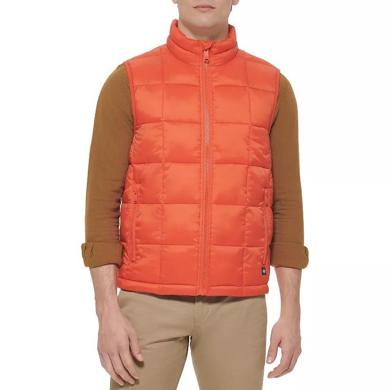 Mens Dockers Box Quilted Vest Green Product Image