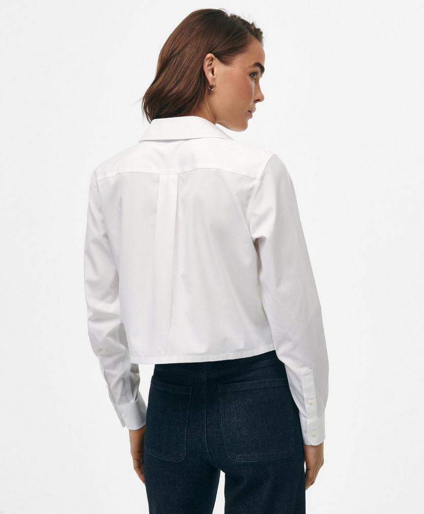 Cropped Shirt in Stretch Supima® Cotton Product Image