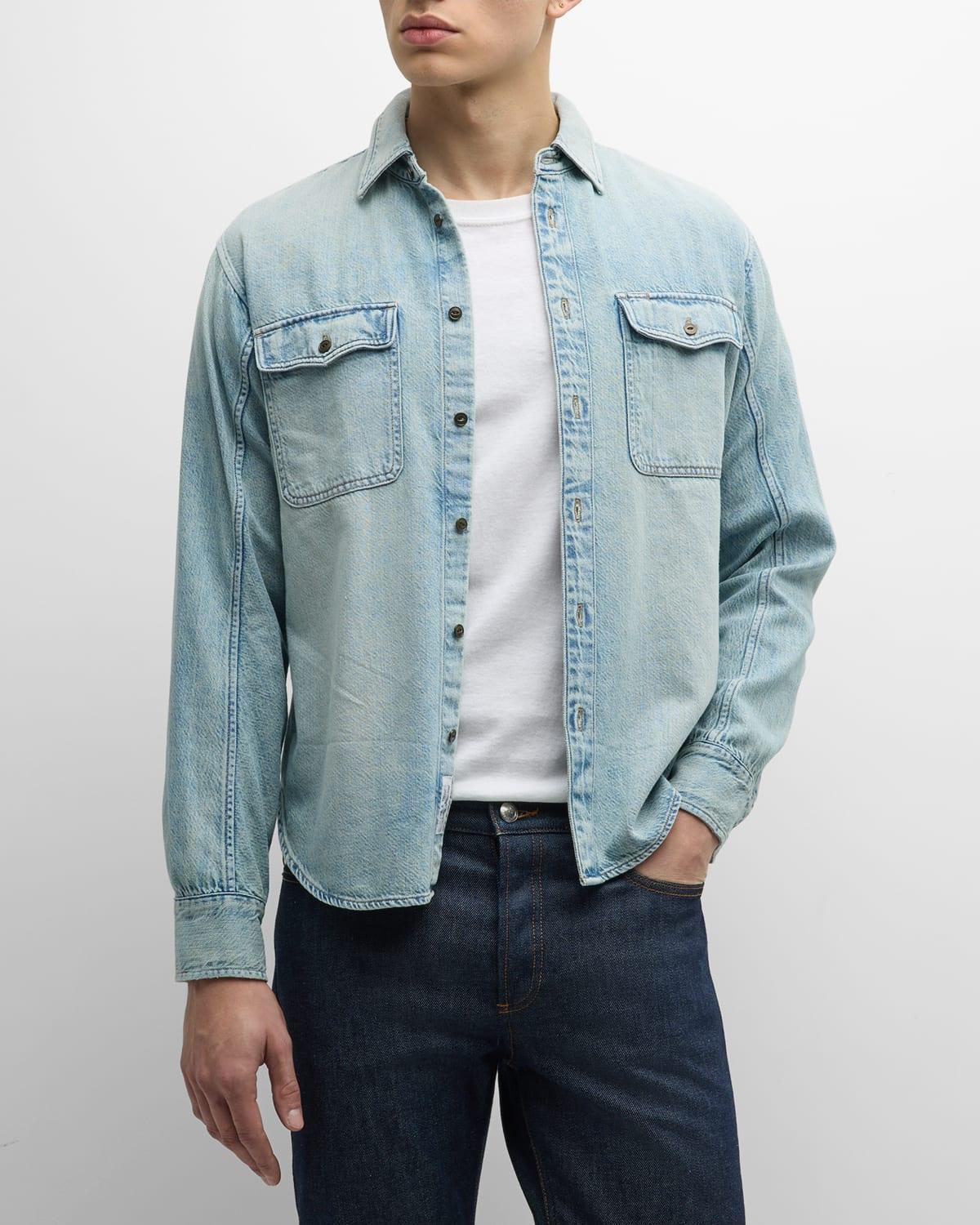 Mens Jack Denim Engineered Button-Down Shirt Product Image