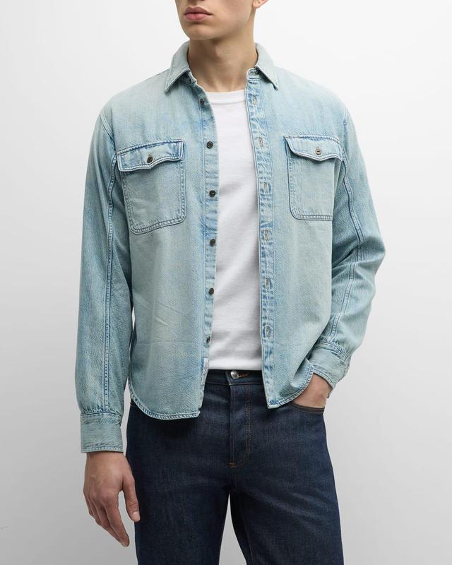 Mens Jack Denim Classic-Fit Shirt Product Image