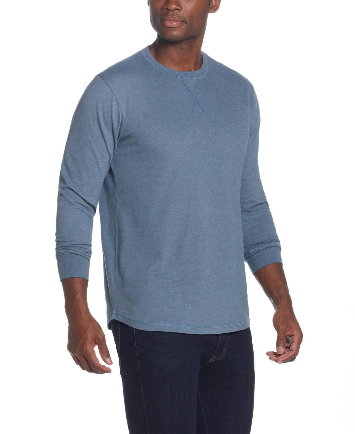 Weatherproof Vintage Mens Long Sleeved Brushed Jersey Crew Neck T-shirt Product Image