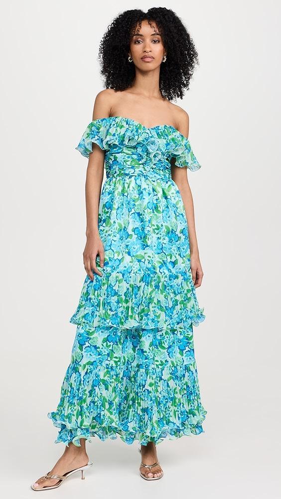 AMUR Pia Pleated Midi Dress | Shopbop Product Image