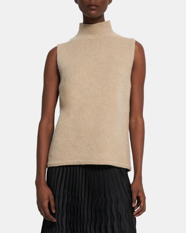 Turtleneck Sweater Shell in Brushed Wool Product Image