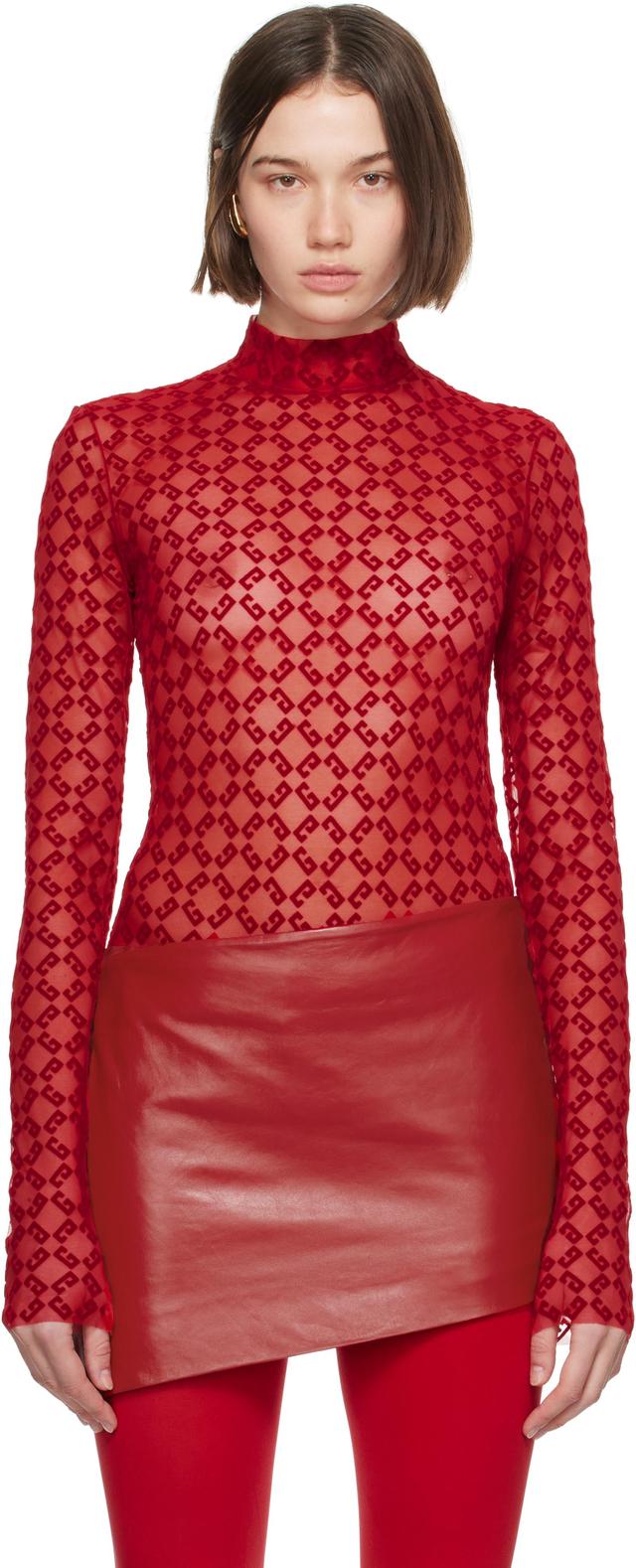 Red Monogram 72 Bodysuit Product Image