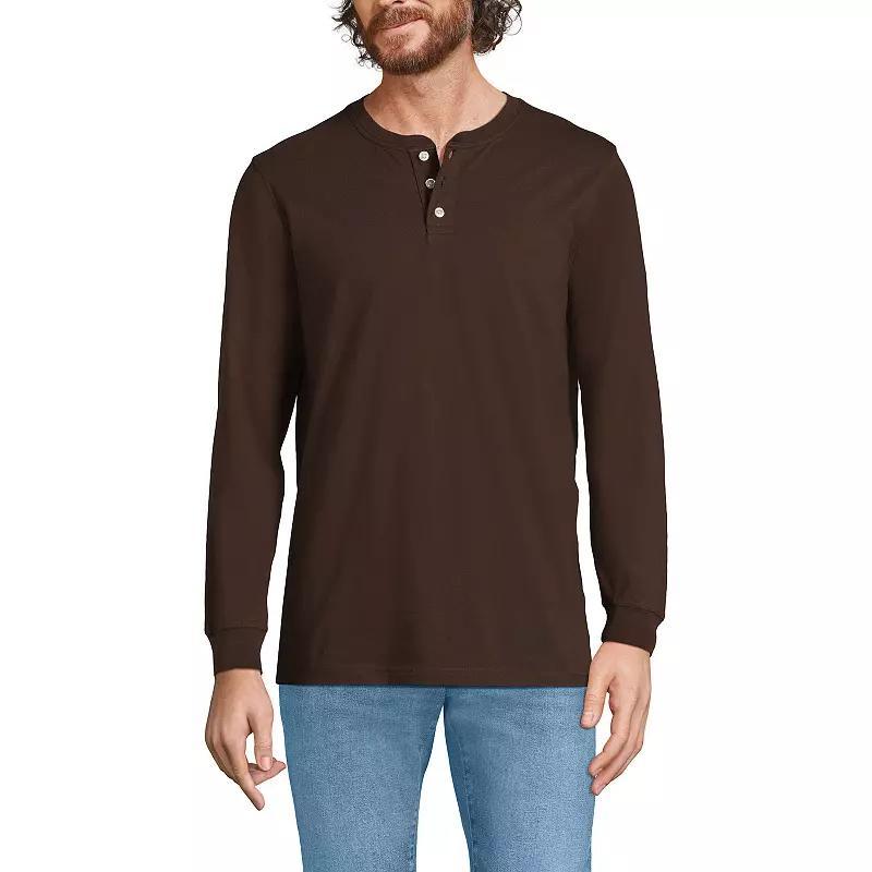 Big & Tall Lands End Super-T Henley, Mens Product Image