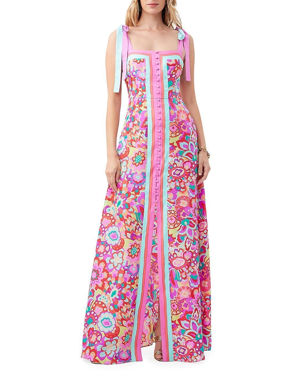 Cami Floral-Print Button-Front Maxi Dress Product Image