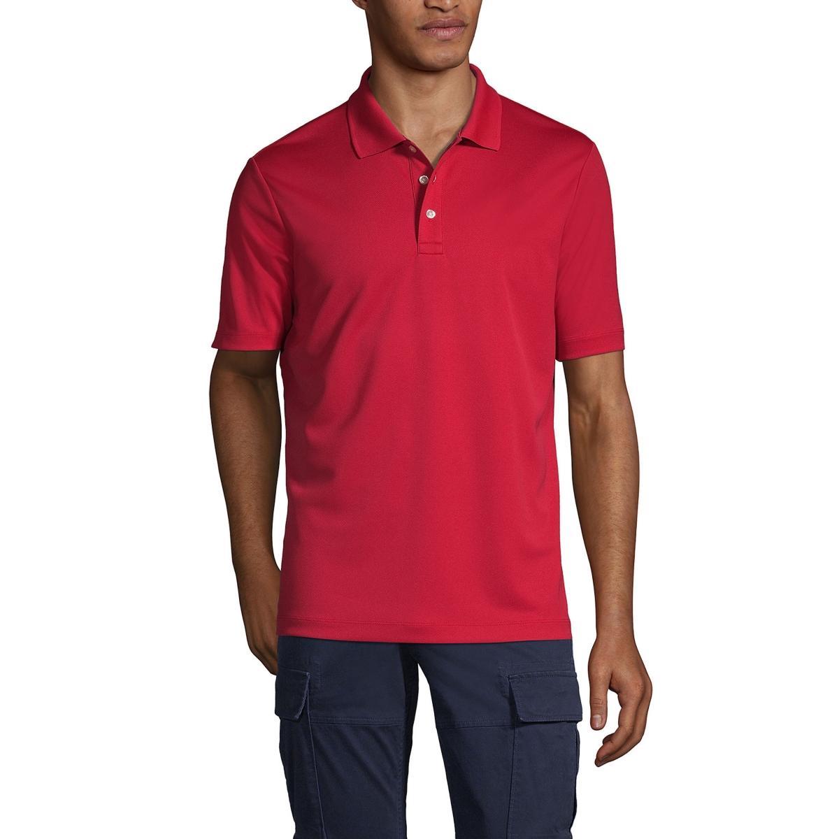 Lands End Mens Short Sleeve Solid Active Polo Shirt Product Image