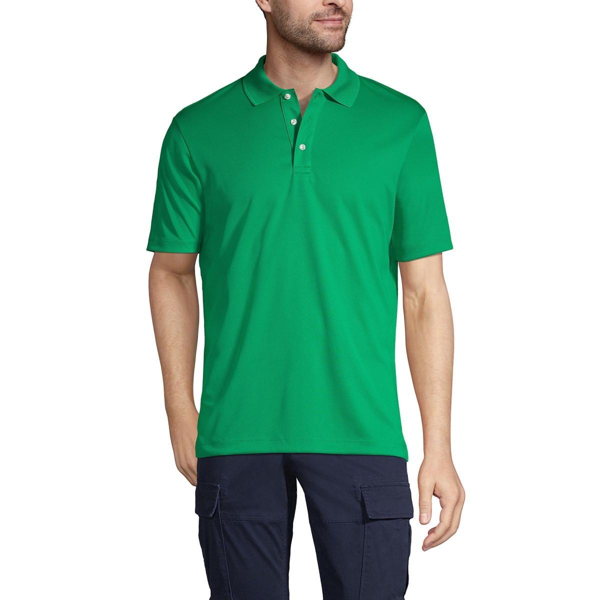 Lands End Mens Short Sleeve Solid Active Polo Shirt Product Image