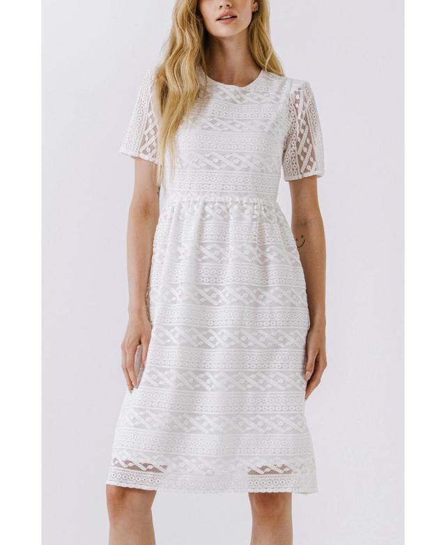 Womens Lace Midi Dress Product Image