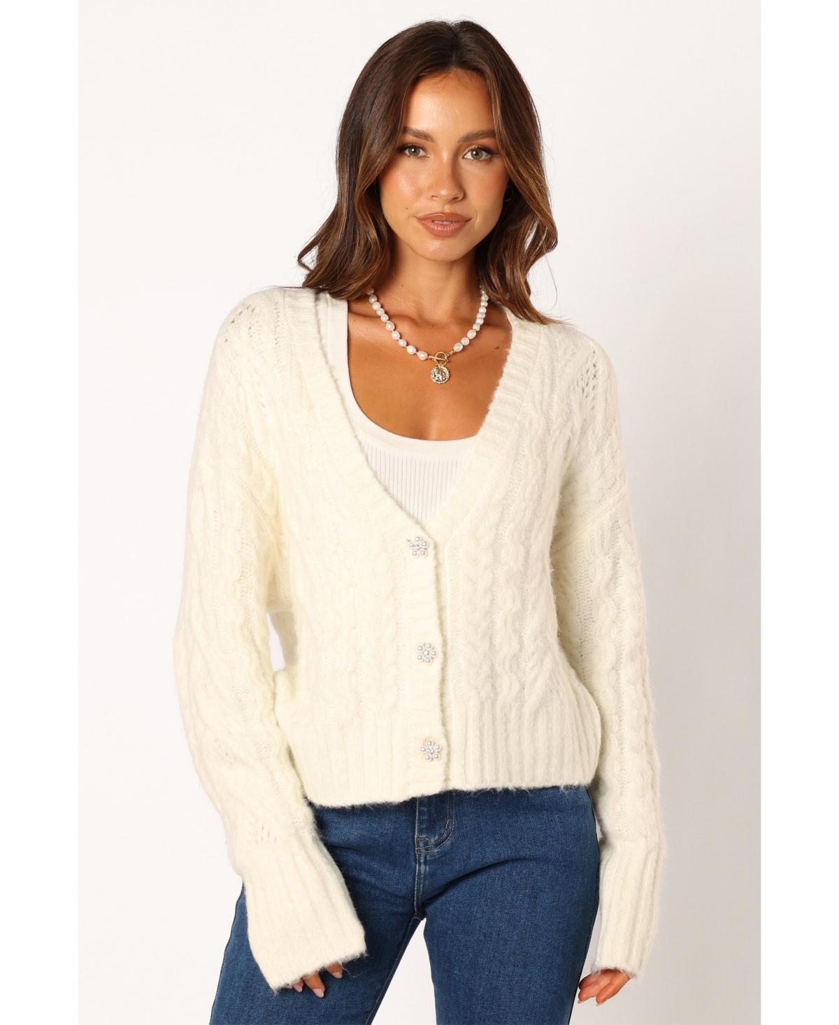 Womens Alessandra Crystal Button Cardigan Product Image