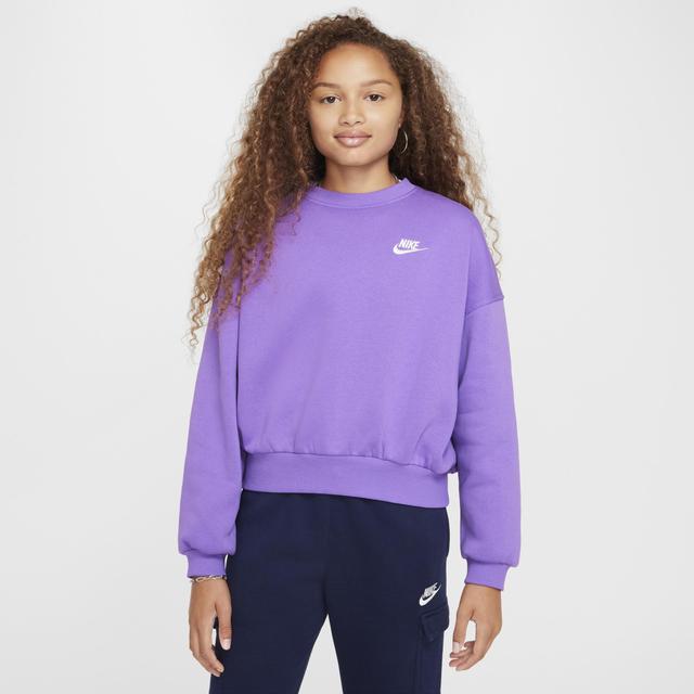 Women's Nike Sportswear Club Fleece Girls' Boxy Crew-Neck Sweatshirt Product Image