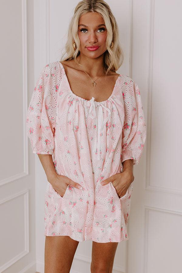 Sweetest Smile Eyelet Floral Romper Product Image