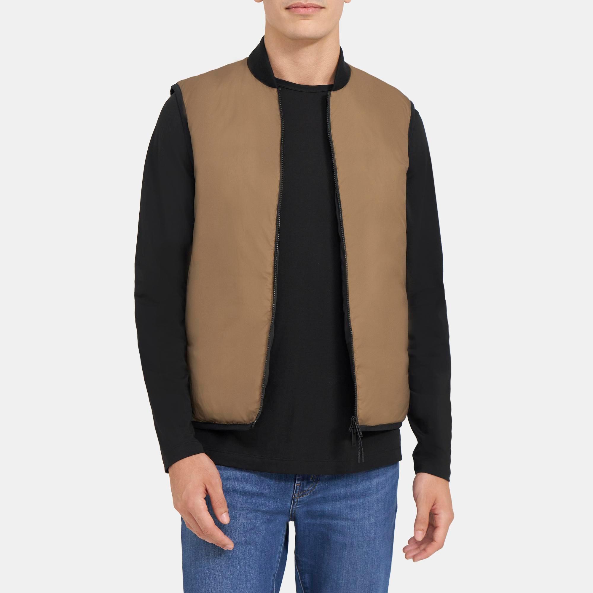 Theory Outlet Official Site | Puffer Vest in Water-Resistant Nylon Product Image