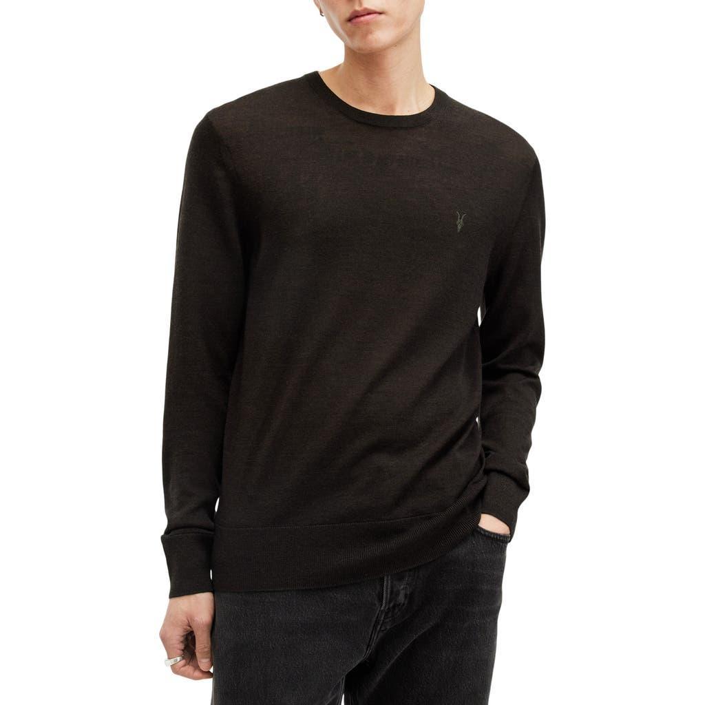 ALLSAINTS Mode Merino Wool Crewneck Sweater In Coffee Brown Product Image