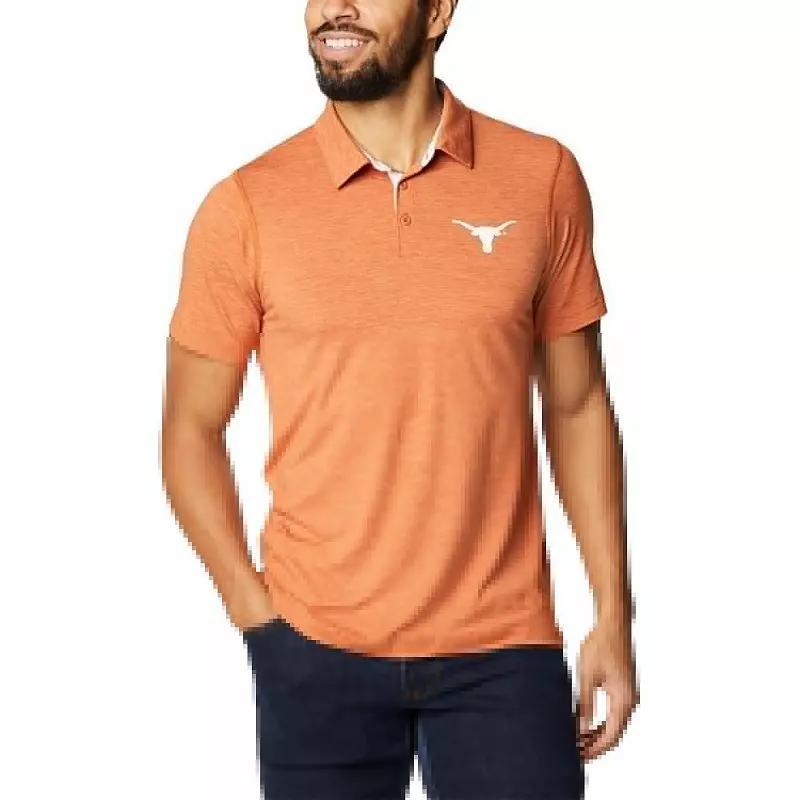 Mens Texas Orange Texas Longhorns Tech Trail Space Dye Omni-Shade Polo Product Image