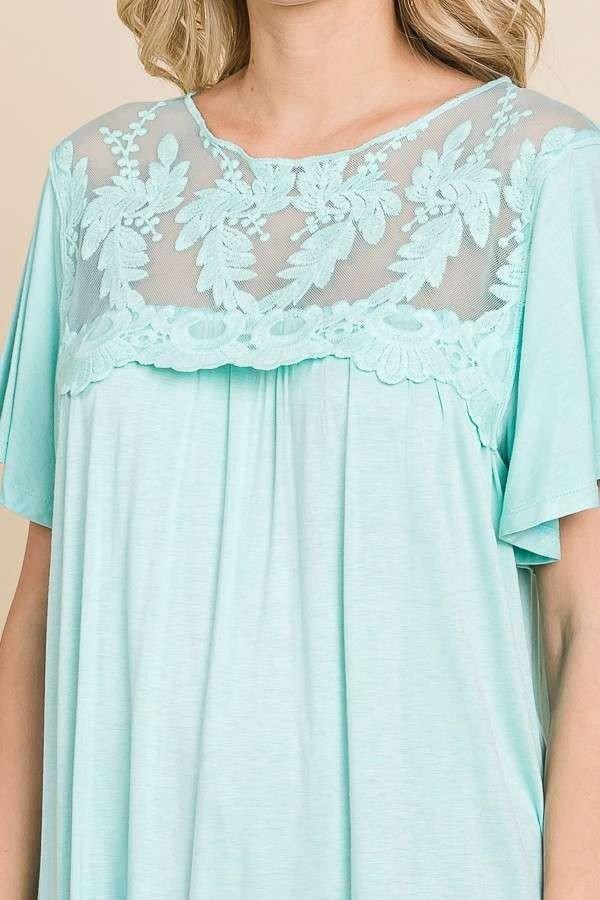 Plus Mint Fresh Lace Top* Product Image